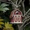 Glitzhome® 10" Hanging Wooden Red Barn Garden Birdhouse